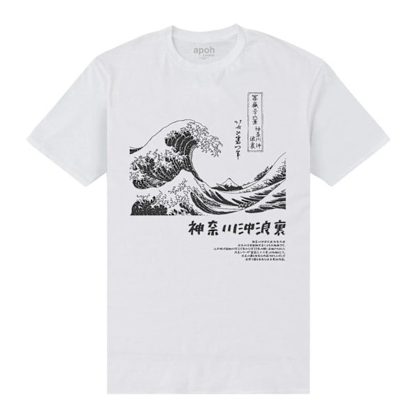 Apoh Unisex Vuxen Mono Hokusai T-shirt L Vit White L