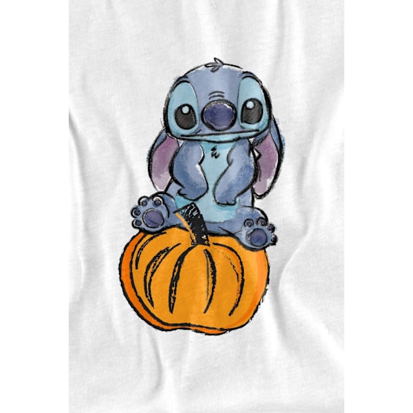 Lilo & Stitch Barn/Flickor Pumpa Skiss T-shirt 3-4 År Vit White 3-4 Years