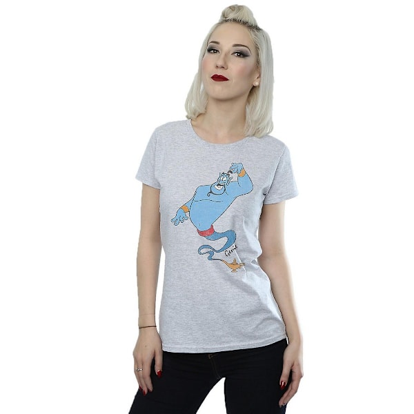 Aladdin Dam/Kvinnor Klassisk Genie Heather T-shirt L Heather G Heather Grey L