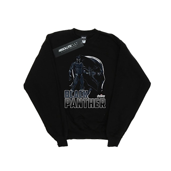 Marvel Boys Avengers Infinity War Black Panther Karaktär Sweatshirt Black 5-6 Years