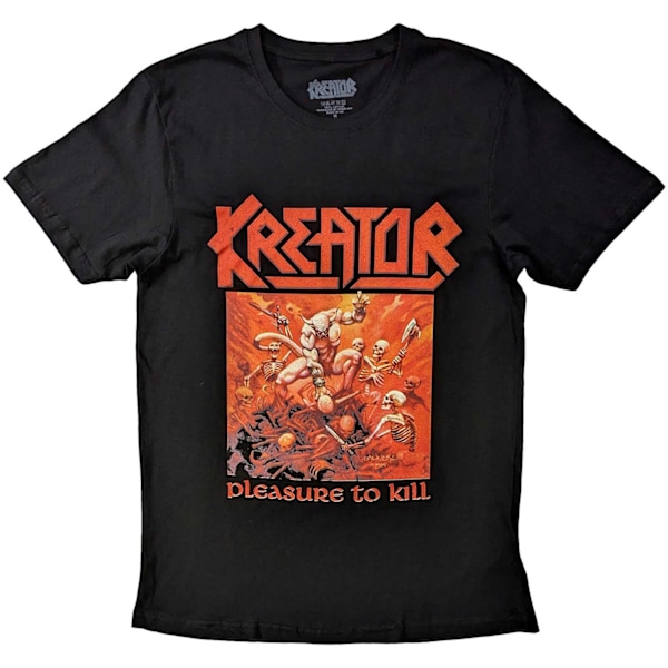 Kreator Unisex Adult Pleasure To Kill Baktryck Bomull T-shirt Black S