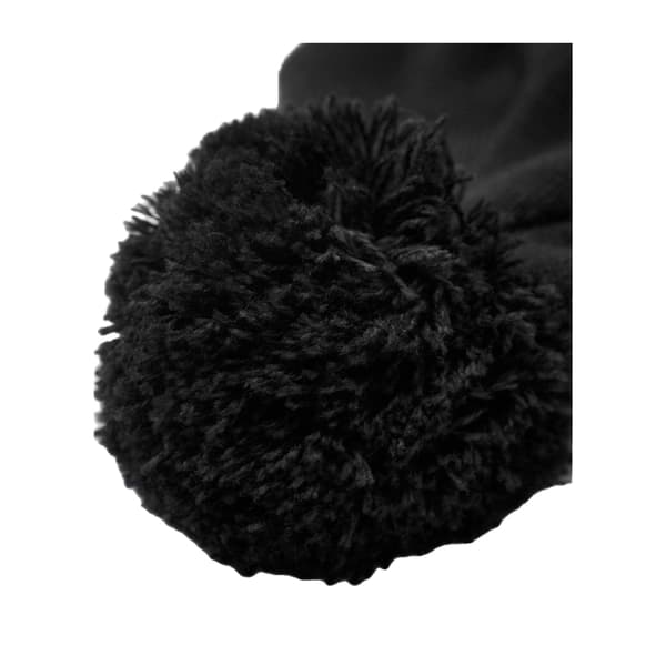 Beechfield Pom Pom Appliqué Patch Mössa En Storlek Svart/Vit Black/White One Size