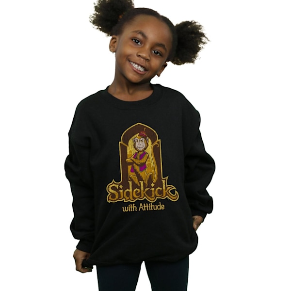 Disney Girls Aladdin Movie Abu Sidekick With Attitude Sweatshirt Black 5-6 Years