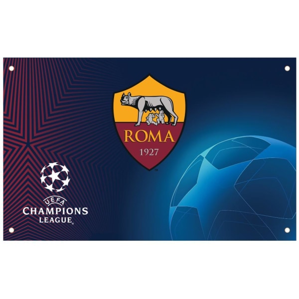 AS Roma Champions League Flagga One Size Flerfärgad Multicoloured One Size