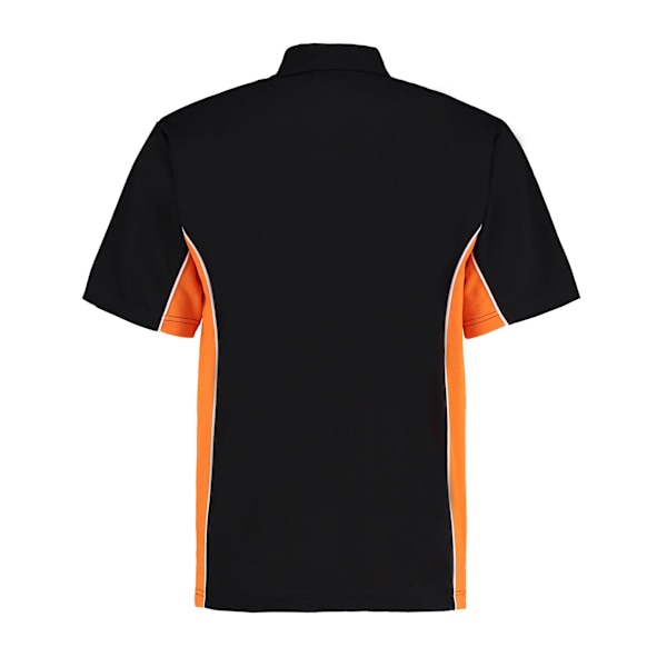 GAMEGEAR Herr Track Polycotton Pique Poloskjorta L Svart/Orange Black/Orange L