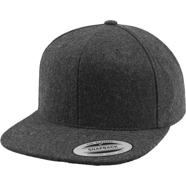 Flexfit By Yupoong Melton Wool Snapback Cap One Size Dark Grey Dark Grey One Size