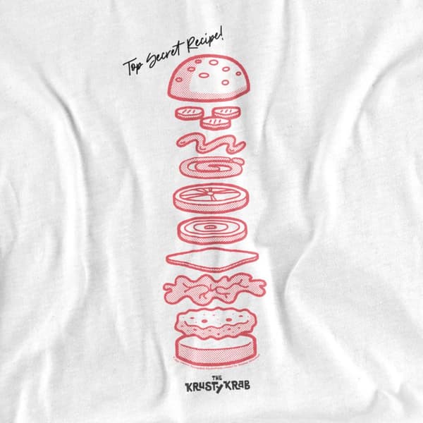 SpongeBob SquarePants Herr Krabby Patty T-shirt M Vit White M
