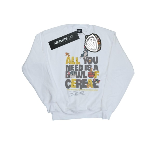 Tom And Jerry Girls All You Need Is Sweatshirt 7-8 Years White White 7-8 Years