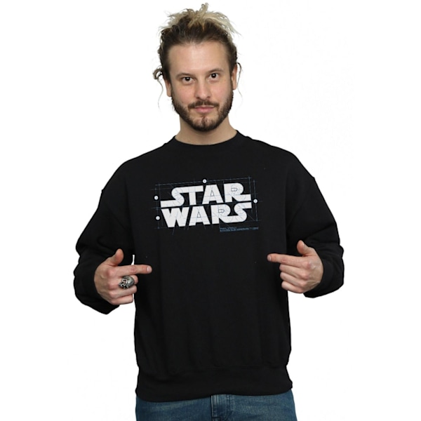 Star Wars Herr Final Design Logo Sweatshirt L Svart Black L