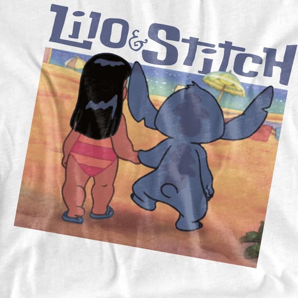 Lilo & Stitch Dam T-shirt Into The Sunset M Vit White M