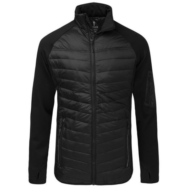 Elevate Mens Banff Hybrid Insulated Jacket L Solid Black Solid Black L