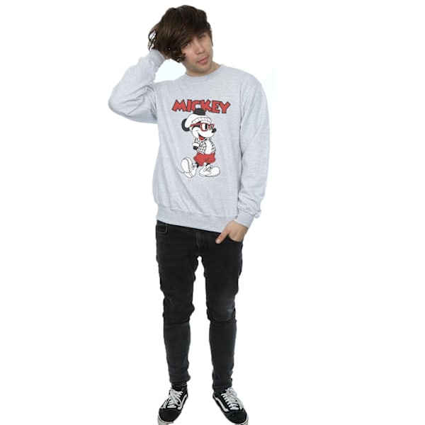 Disney Herr Mickey Mouse Hipster Sweatshirt S Heather Grey Heather Grey S