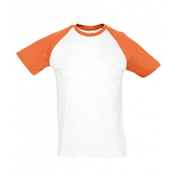 SOLS Herr Funky Contrast Kortärmad T-shirt XL Vit/Orange White/Orange XL