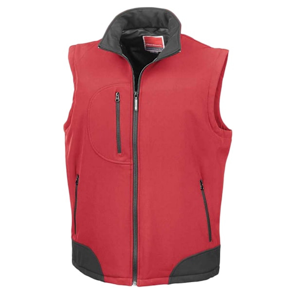 Result Herr Softshell Väst M Röd/Svart Red/Black M