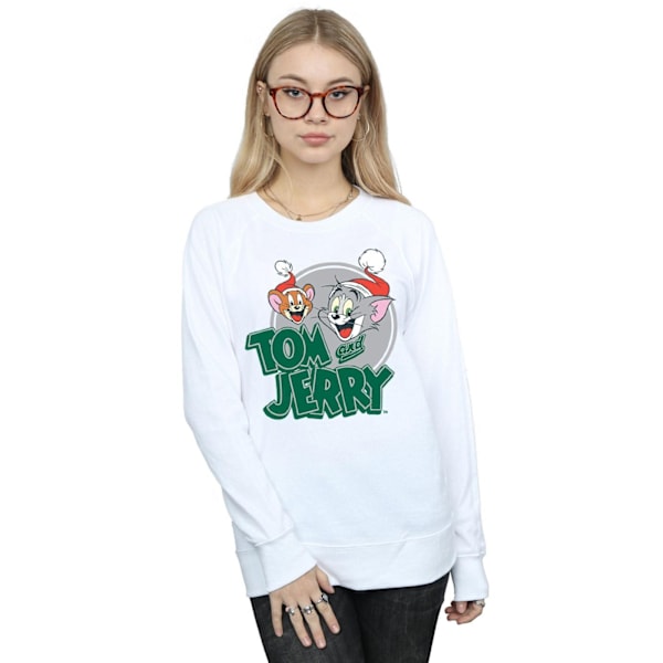 Tom And Jerry Dam/Damer Julhälsningar Sweatshirt L Vit White L