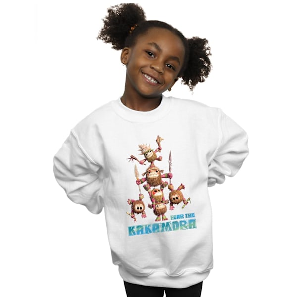 Disney Girls Moana Fear The Kakamora Sweatshirt 7-8 År Vit White 7-8 Years