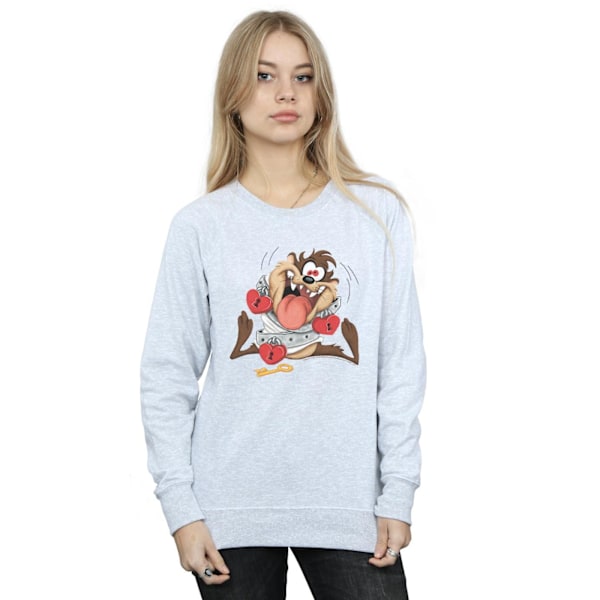 Looney Tunes Dam/Damer Taz Alla Hjärtans Dag Galet Kär Sweatshirt S Sports Grey Sports Grey S