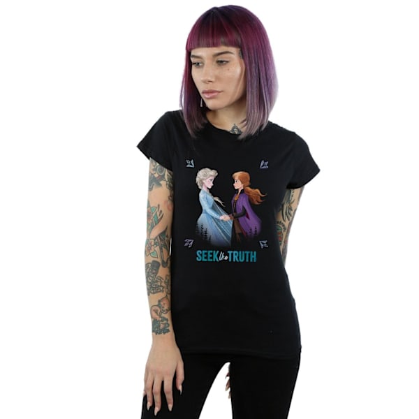 Disney Dam/Kvinnor Frozen 2 Elsa Och Anna Söker Sanningen Bomull Black XXL