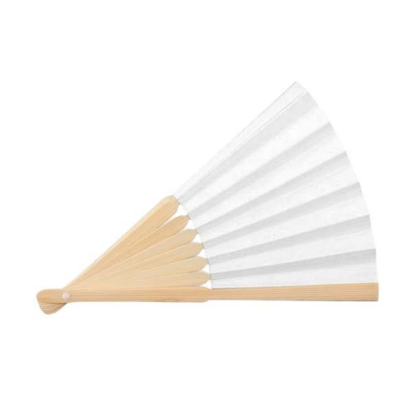 MidOcean Fanny Handhållen Fläkt i Bambu One Size Vit White One Size