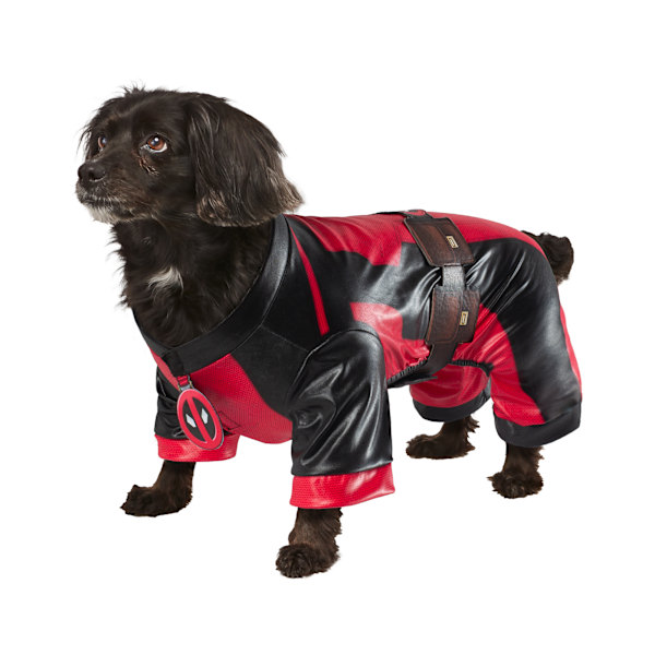 Deadpool Dogpool Husdjursdräkt M Röd/Svart Red/Black M