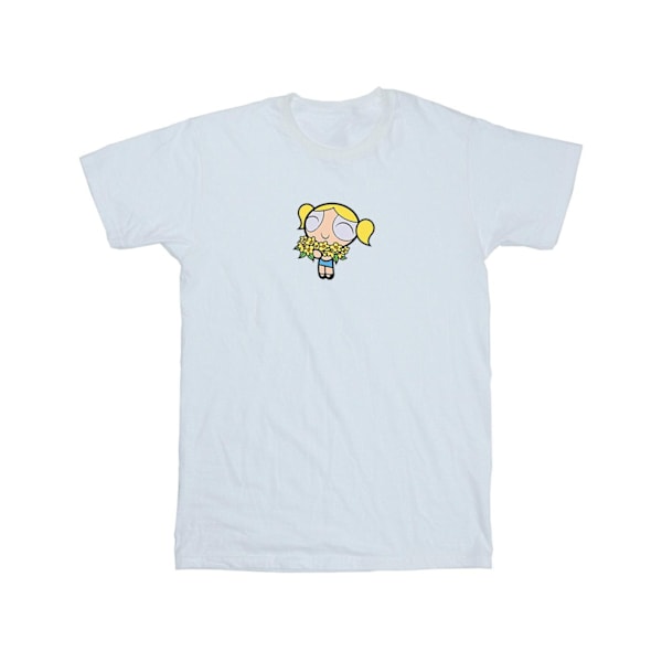 The Powerpuff Girls Flickor Bubbles Blommig Bomull T-shirt 5-6 År White 5-6 Years