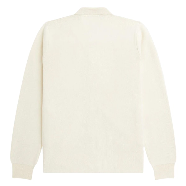 Fred Perry Herr Knitted Button Through Pikétröja S Ecru Ecru S
