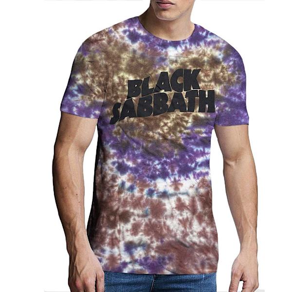 Black Sabbath Unisex Vuxen Wavy Logo T-Shirt L Lila/Brun Purple/Brown L