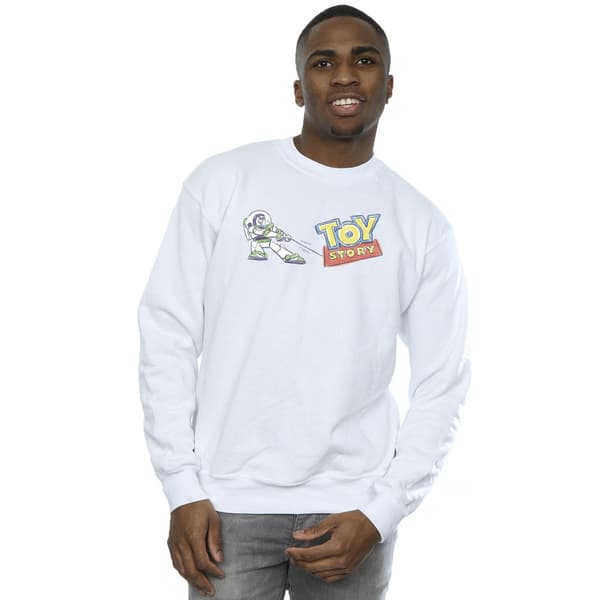 Disney Herr Toy Story Buzz Pulling Logo Sweatshirt S Vit White S