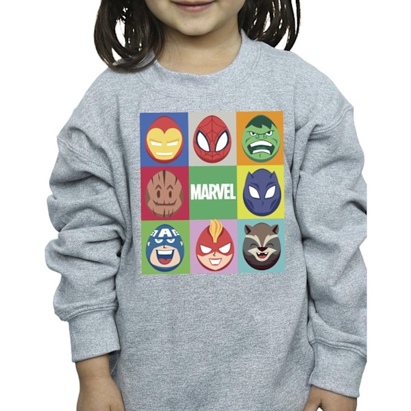 Marvel Girls Easter Eggs Sweatshirt 3-4 år Sports Grey Sports Grey 3-4 Years