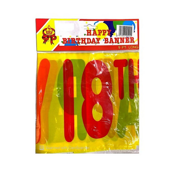 Emu Series Bokstav 18:e Banner En Storlek Gul/Röd Yellow/Red One Size
