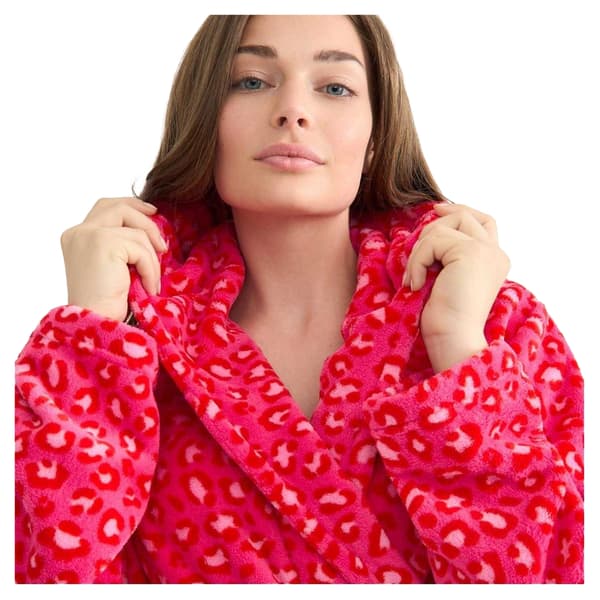 Urban Threads Dam/Dam Leopardmönstrad Fleecerock 10 UK Rosa Pink 10 UK