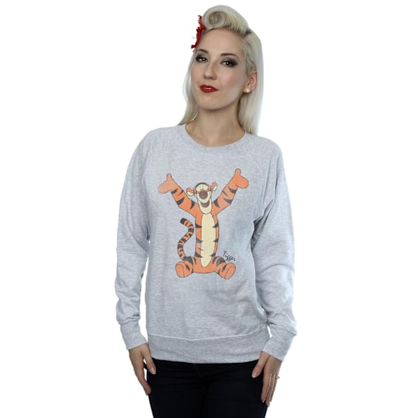 Winnie the Pooh Dam/Damer Klassisk Tigger Sweatshirt L Heath Heather Grey L
