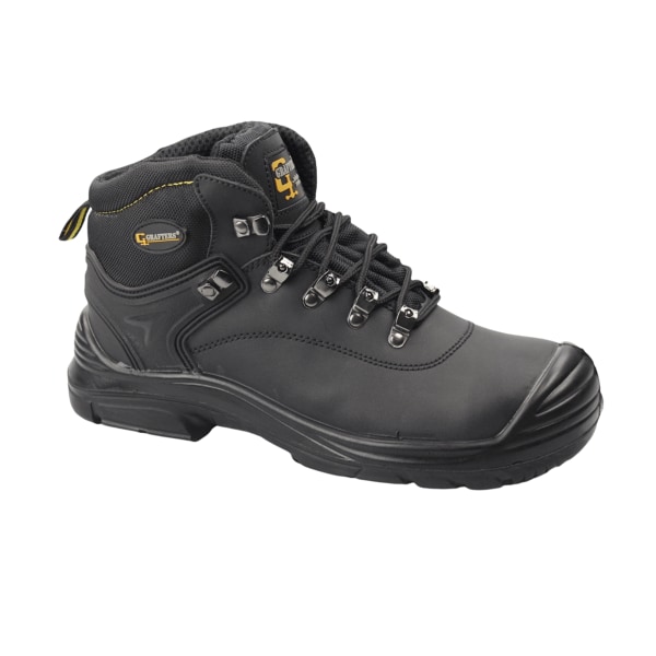 Grafters Mens Super Wide EEEE Fitting Safety Boots 10 UK Black Black 10 UK