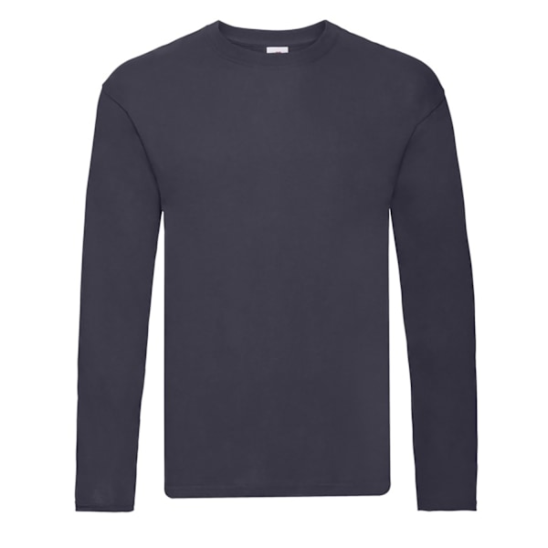 Fruit of the Loom Herr Iconic 150 Klassisk Långärmad T-shirt Deep Navy XL