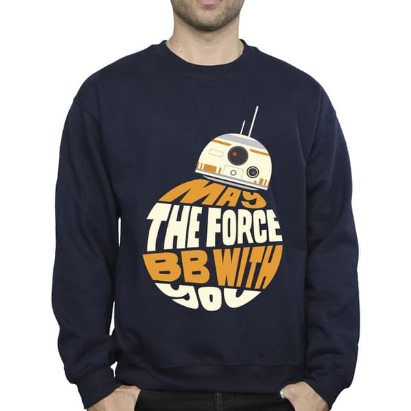 Star Wars Herr May The Force BB8 Sweatshirt S Marinblå Navy Blue S