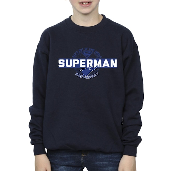 DC Comics Boys Superman Out Of This World Sweatshirt 9-11 år Navy Blue 9-11 Years