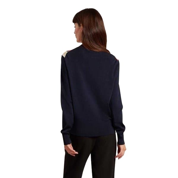Ted Baker Dam/Dam Stickad Topp 8 UK Marinblå Navy 8 UK