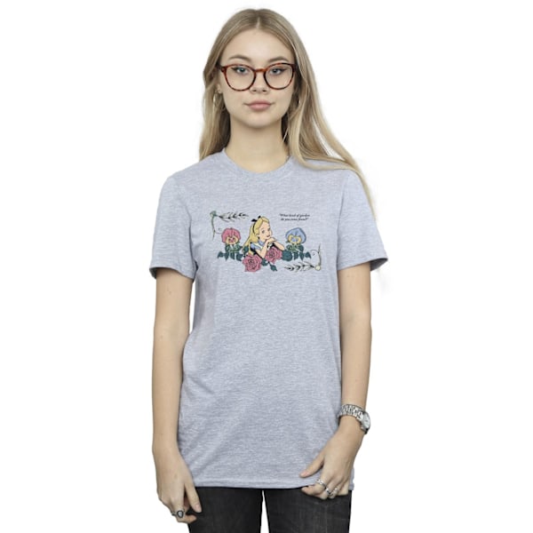 Disney Dam/Damer Alice In Wonderland What Kind Of Garden Co Sports Grey L