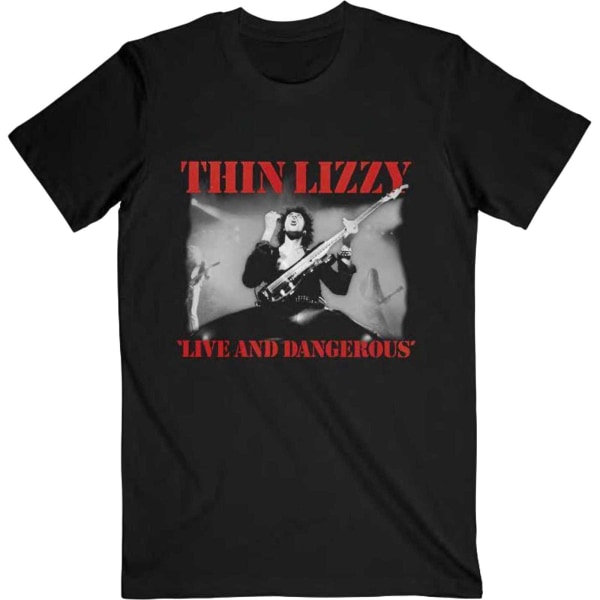 Tunn Lizzy Unisex Vuxen Live & Dangerous T-shirt S Svart Black S