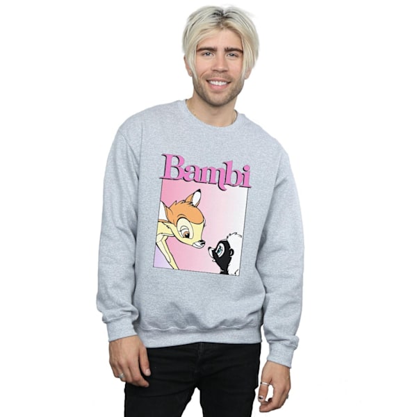 Disney Mens Bambi Nice To Meet You Sweatshirt 3XL Sports Grey Sports Grey 3XL
