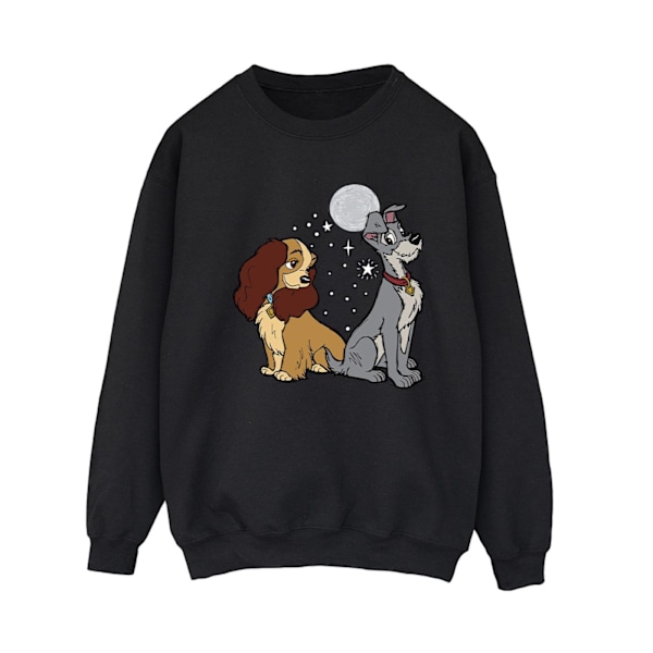 Disney Dam/Kvinnor Lady Och Lufsen Månskens Sweatshirt M Svart Black M