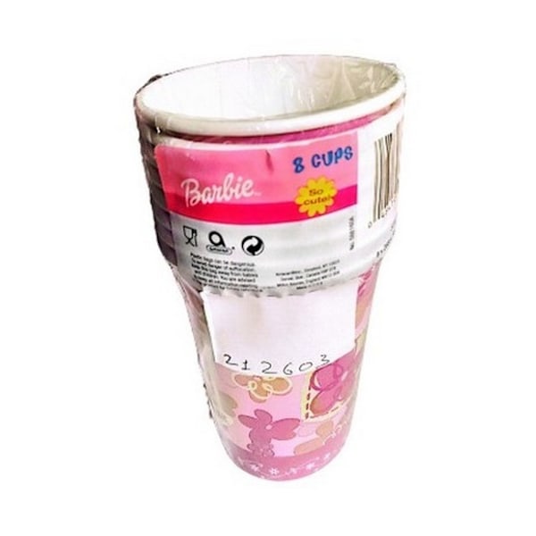 Barbie 266ml Party Cup (8-pack) En Storlek Rosa Pink One Size