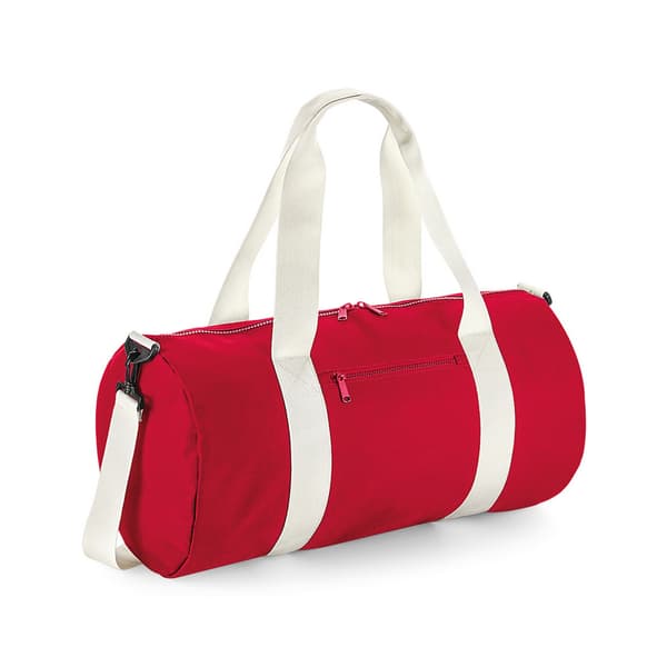 BagBase Original XL Barrel Bag One Size Classic Red/Off White Classic Red/Off White One Size