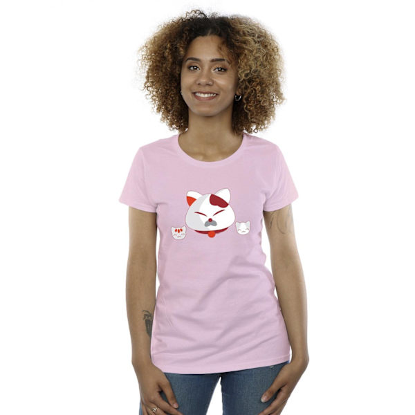 Disney Dam/Kvinnor Big Hero 6 Baymax Kattunghuvuden Bomull T-shirt Baby Pink L