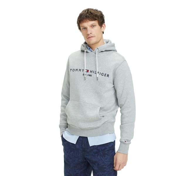 Tommy Hilfiger Herr Logohuvtröja XL Cloud Grey Cloud Grey XL