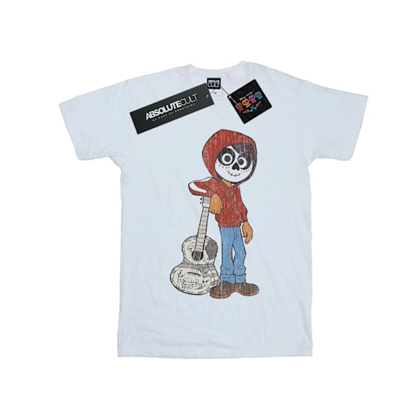 Disney Flickor Coco Miguel Med Gitarr Bomull T-shirt 12-13 År White 12-13 Years