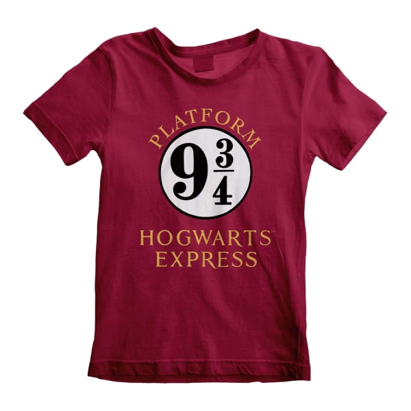 Harry Potter barn/barn Hogwarts Express T-shirt 5-6 år Maroon 5-6 Years