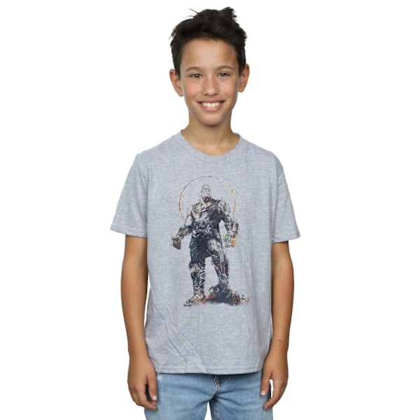 Marvel Boys Avengers Infinity War Thanos Sketch T-Shirt 9-11 År Sports Grey 9-11 Years