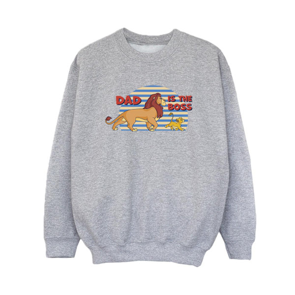 Disney Boys The Lion King Dad Boss Sweatshirt 7-8 år Sport Sports Grey 7-8 Years