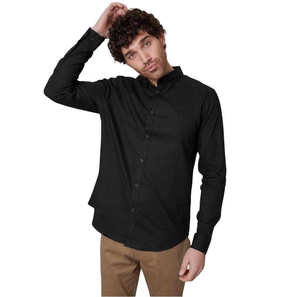 Threadbare Herr Regular Button-Down Skjorta M Svart Black M
